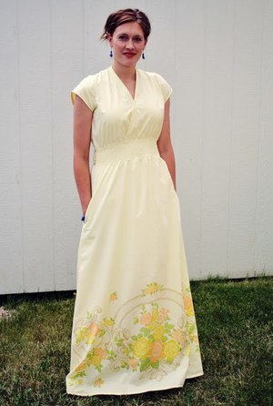 Vintage Sheet to Maxi Dress