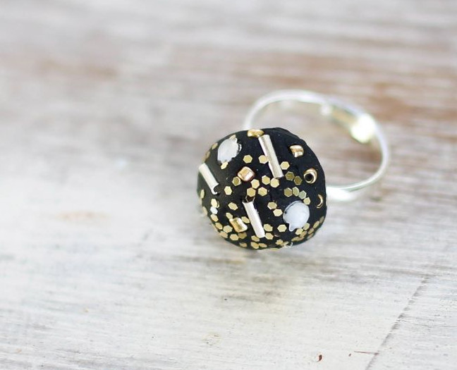 Black and Gold Bling Ring