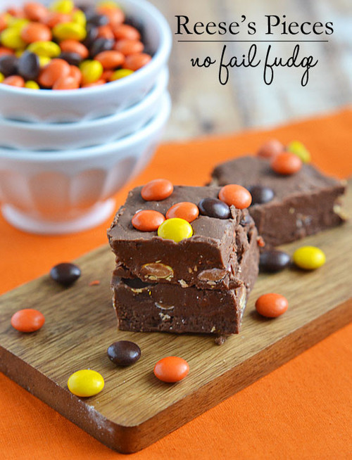 Reeses Pieces No-Fail Fudge