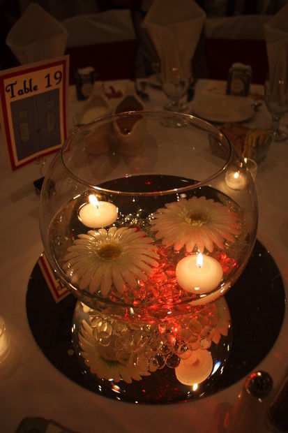 Floating Silk Daisy Centerpiece