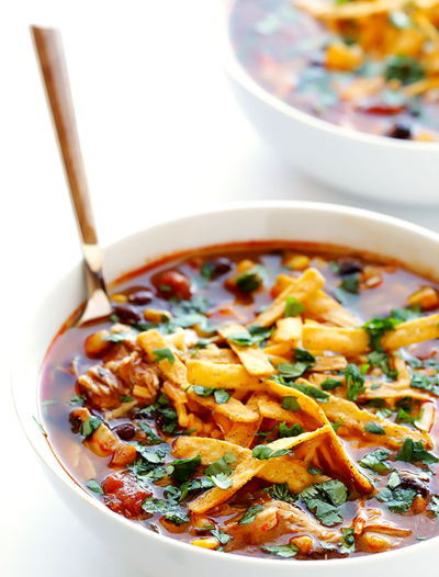 Chicken Enchilada Soup for the Slow Cooker