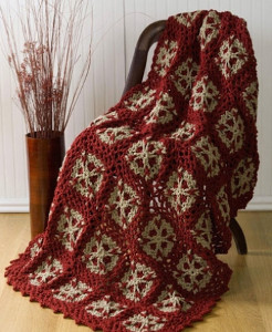 Christmas Snowflakes Crochet Blanket Pattern 