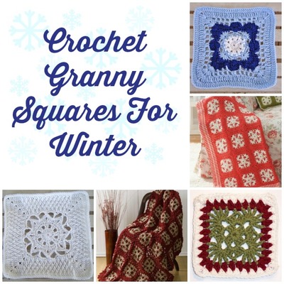 24 Crochet Granny Squares for Winter