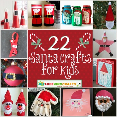 22 Santa Crafts for Kids: Homemade Christmas Ornaments and other Jolly Christmas Craft Ideas