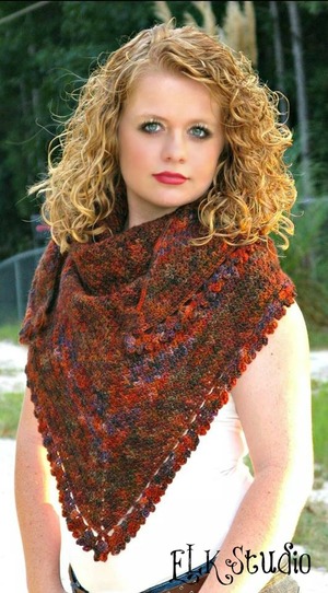 Pumpkin Spice Crochet Shawl