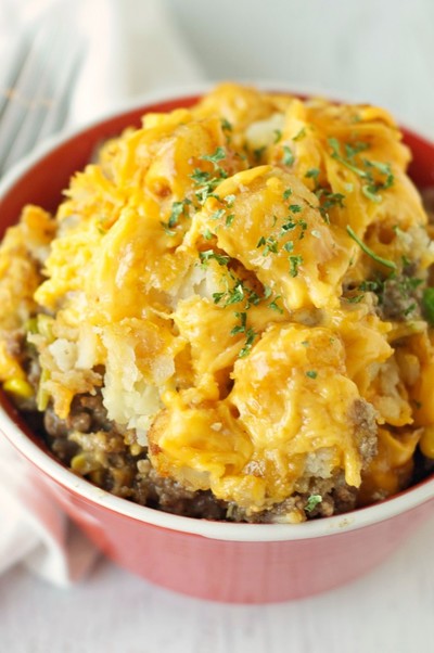 Make-Ahead Cheesy Beef Tater Tot Casserole