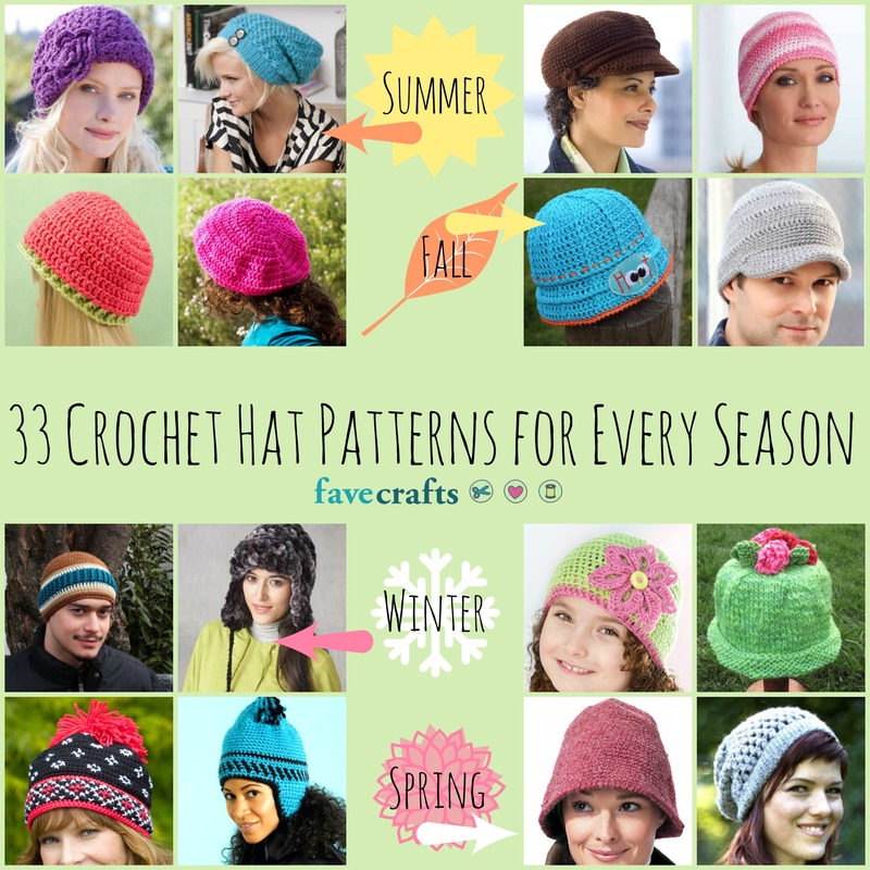 33 Crochet Hat Patterns for Every Season | FaveCrafts.com