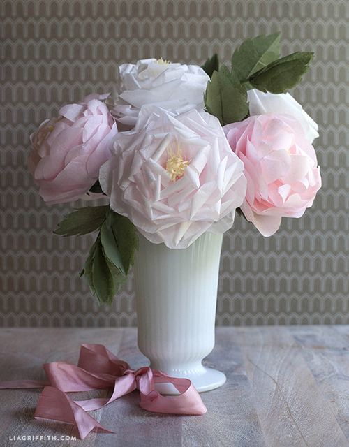 DIY Blooming Tissue Paper Roses