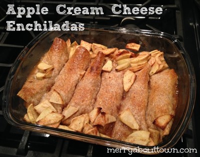 Apple Cream Cheese Enchiladas