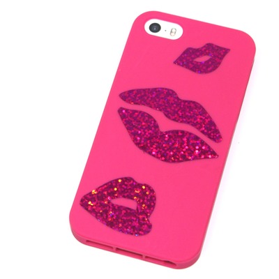 DIY Glitter Lips iPhone Case