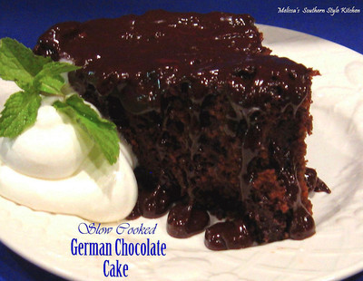 Slow Cooked Fudgy German Chocolate Cake