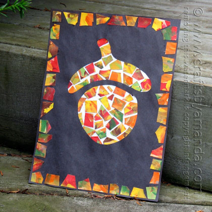 Fancy Fall Acorn Mosaic