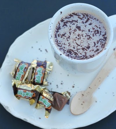 Creamy Caramel Milky Way Hot Chocolate