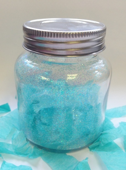 Frozen-Inspired Sparkly Jar Craft