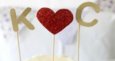 DIY Glittery Cake Toppers