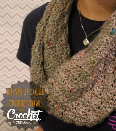 Bursts of Color Crochet Cowl