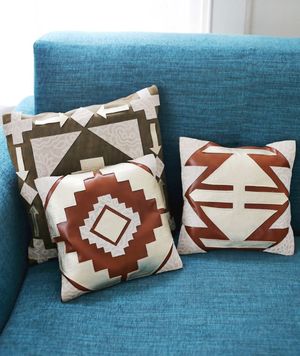 Leather Aztec DIY Pillows