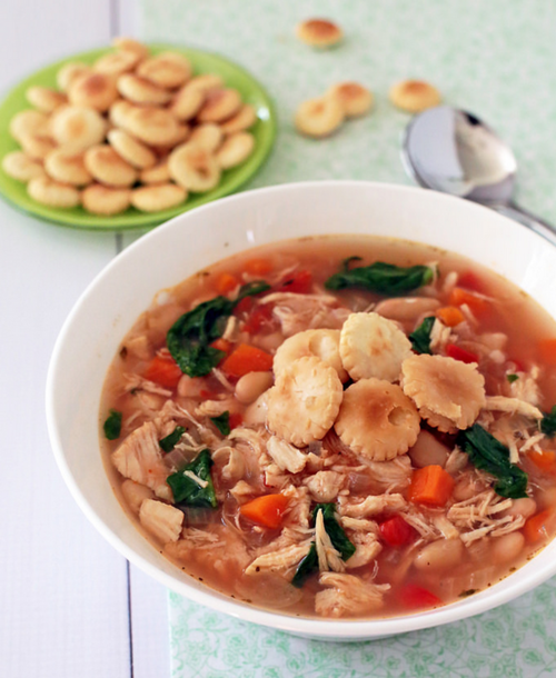 Slow Cooker Tuscan Chicken Soup