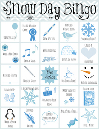 Printable Snow Day Bingo