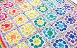 Magic Rainbow Crochet Baby Blanket
