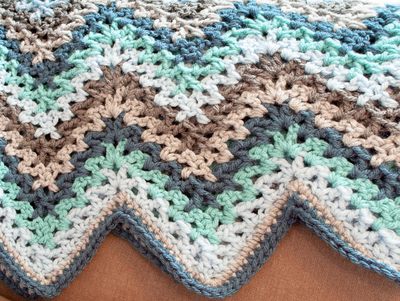 Crochet V Stitch Ripple Afghan