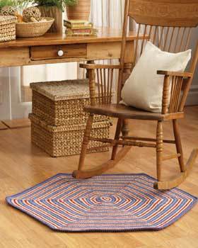 Striped Hexagon Rug