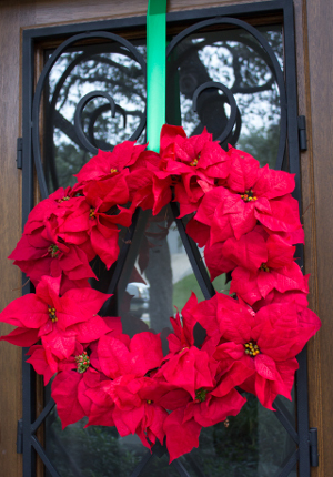 Pretty Poinsettia Wreath