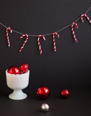 Adorable and Affordable Candy Cane Garland
