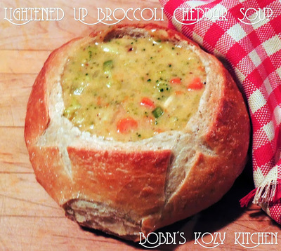 Lightened Up Panera-Inspired Broccoli Cheddar Soup