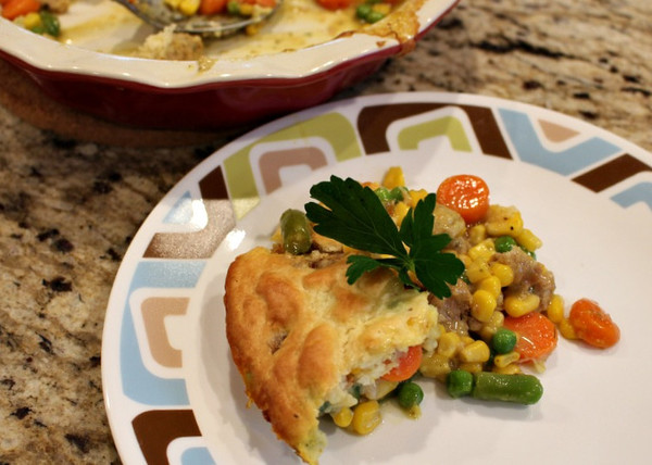 Meatball Pot Pie Casserole