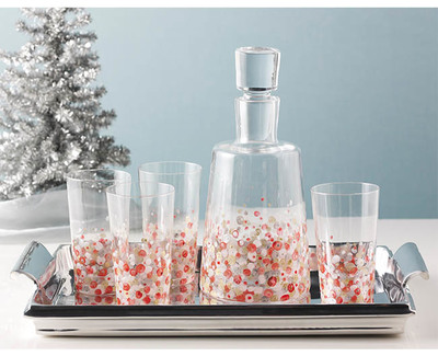 Festive Hand Painted Holiday Glassware