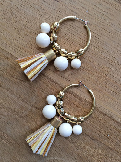 Designer Tassel and Bead Hoops