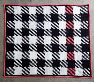 Modern Houndstooth Patchwork Blanket Modern Houndstooth Patchwork Blanket