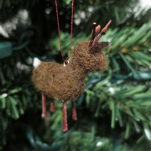 Darling Needle Felted Reindeer Ornament