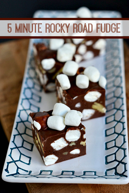 5-Minute Rocky Road Fudge | FaveSouthernRecipes.com