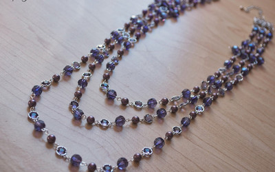 Purple Three-Strand Necklace