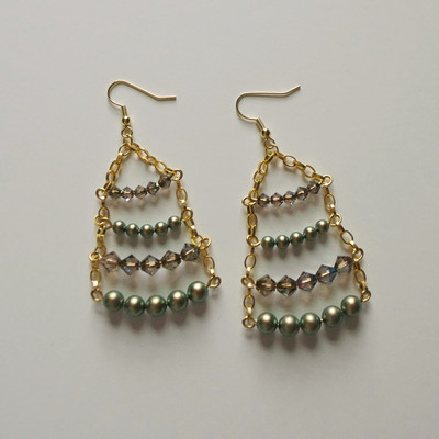 Iridescent Green Earrings