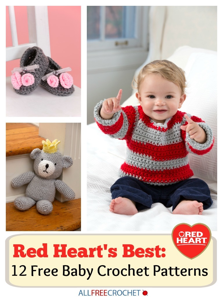 Red Heart's Best 9 Free Baby Crochet Patterns   AllFreeCrochet.com