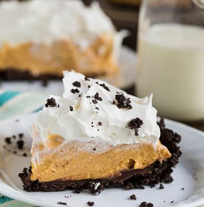 No-Bake Chocolate Pumpkin Pie