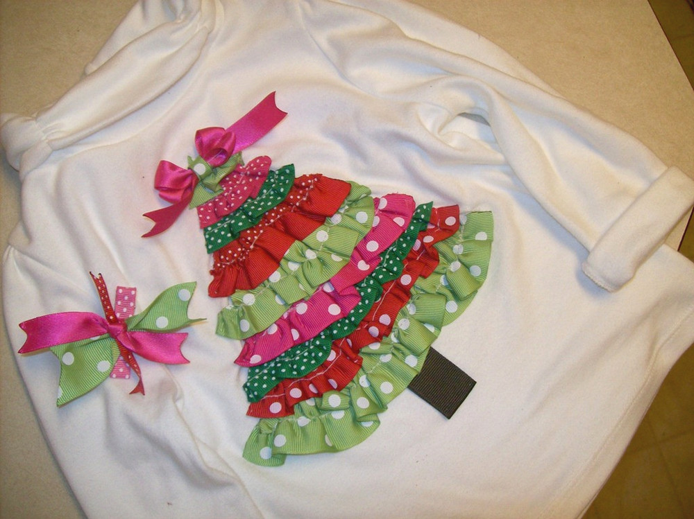 Ruffly Tree Christmas Tee 