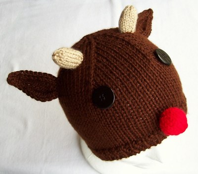 Knit Rudolph Hat