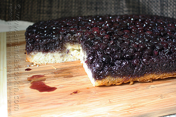 4-Ingredient Blueberry Upside-Down Cake