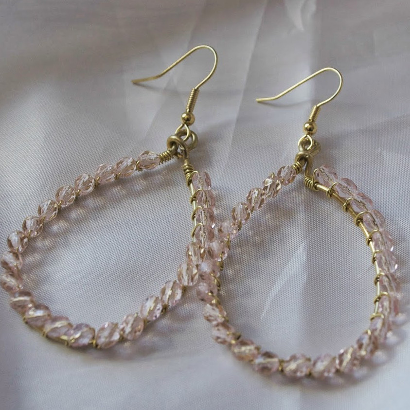 wire teardrop earrings