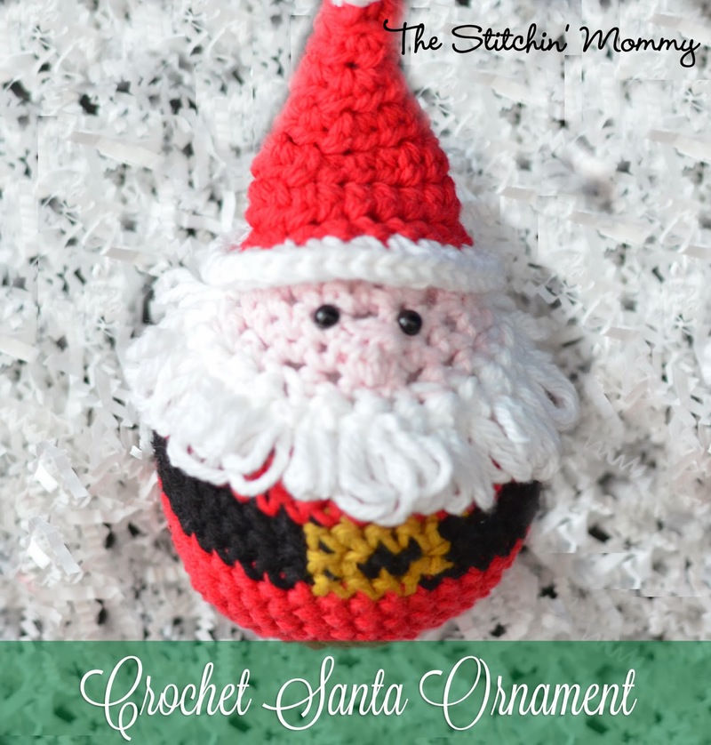 Ho Ho Homemade Santa Ornament | AllFreeCrochet.com