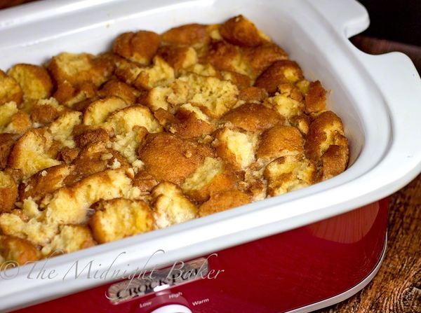 Slow Cooker Doughnut Bread Pudding