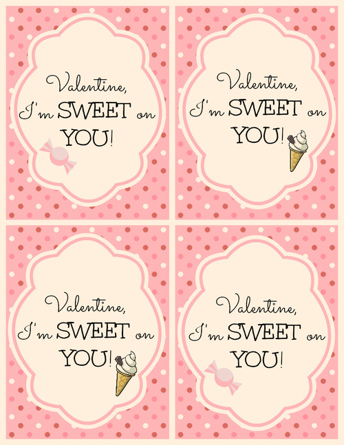Sweet Shoppe Free Printable Valentines