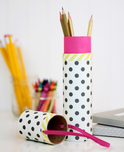 Recycled Mail Tube Pencil Case