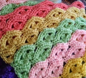 Irish Wave Crochet Baby Blanket