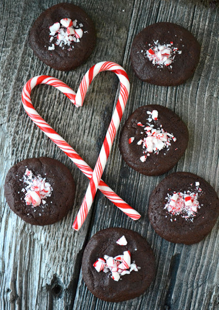 Candy Cane Crumble Nutella Cookies