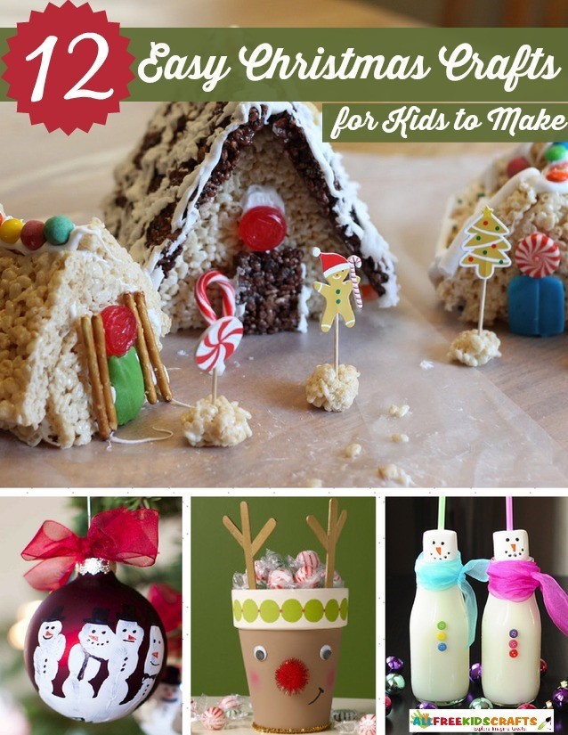 12 Easy Christmas Crafts for Kids to Make eBook | AllFreeKidsCrafts.com
